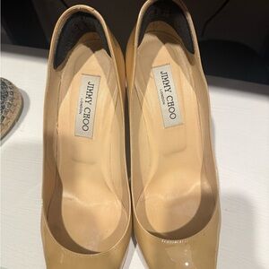 Jimmy Choo Nude Patent Leather Heels